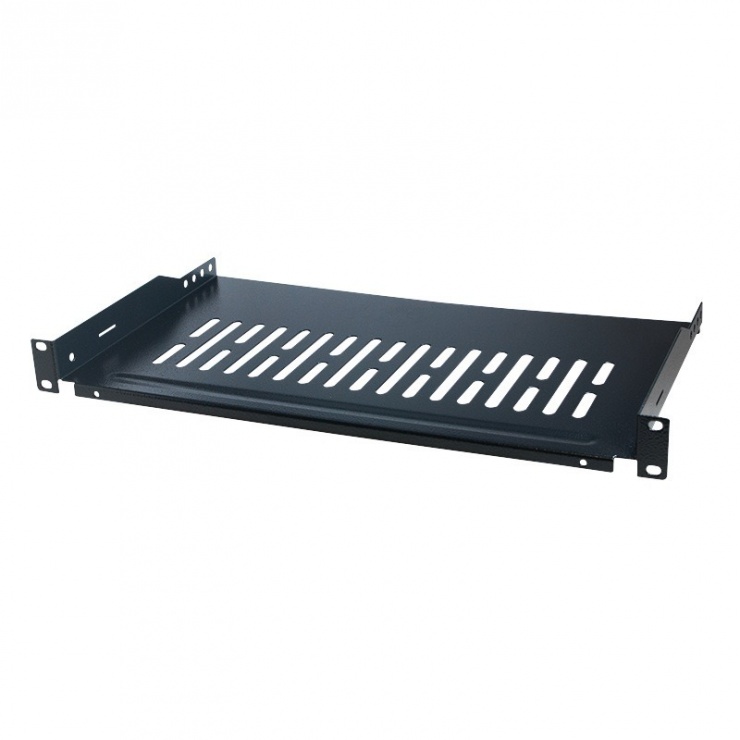 Imagine Raft fix pentru cabinet 19" 1U max 10kg Negru, Logilink SF1C35B