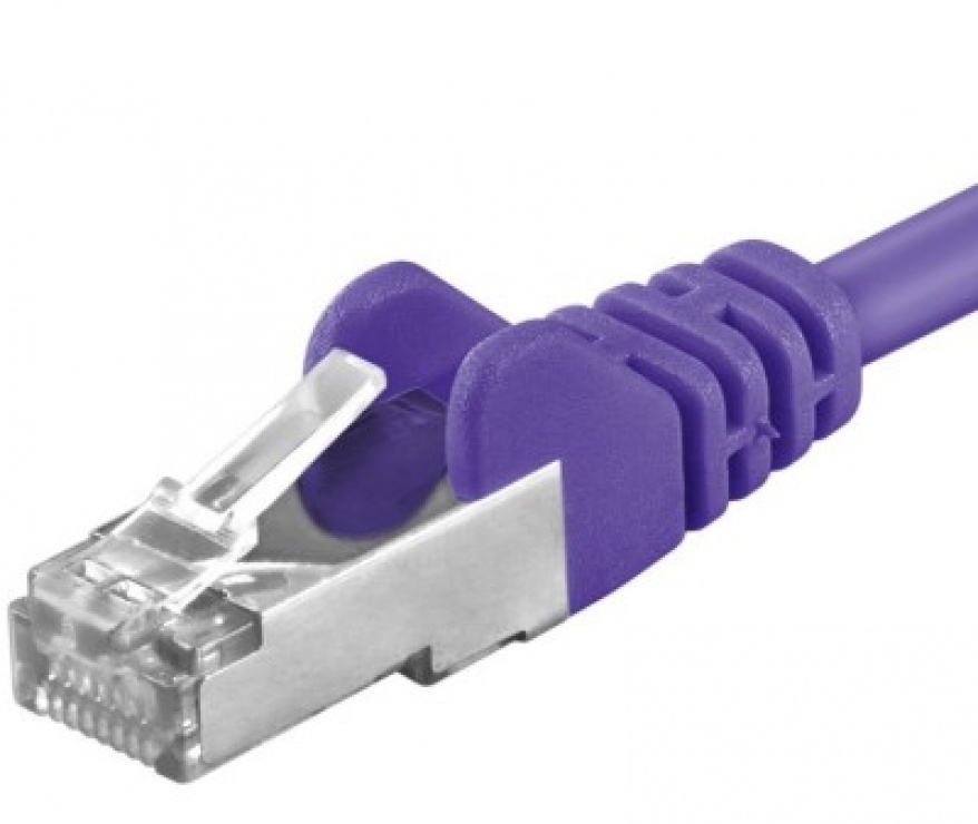 Imagine Cablu de retea RJ45 cat 6A SFTP 0.5m Mov, sp6asftp005V