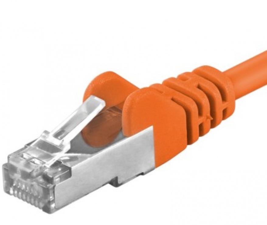 Imagine Cablu de retea RJ45 cat 6A SFTP 0.5m Portocaliu, sp6asftp005E