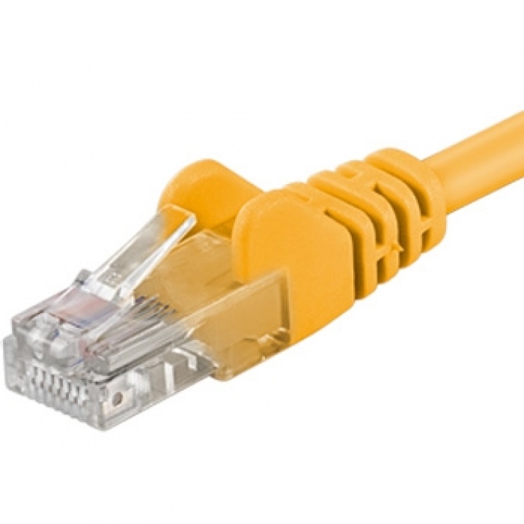 Imagine Cablu de retea UTP cat 6 0.5m Galben, sp6utp005Y