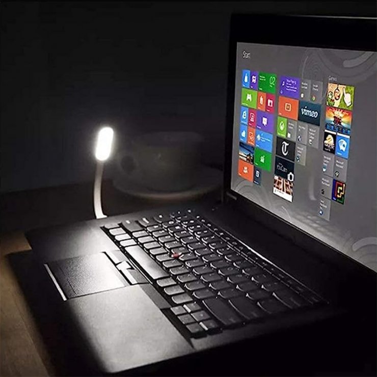 Imagine Lampa LED flexibila/ USB pentru notebook, Spacer SPL-LED-WH