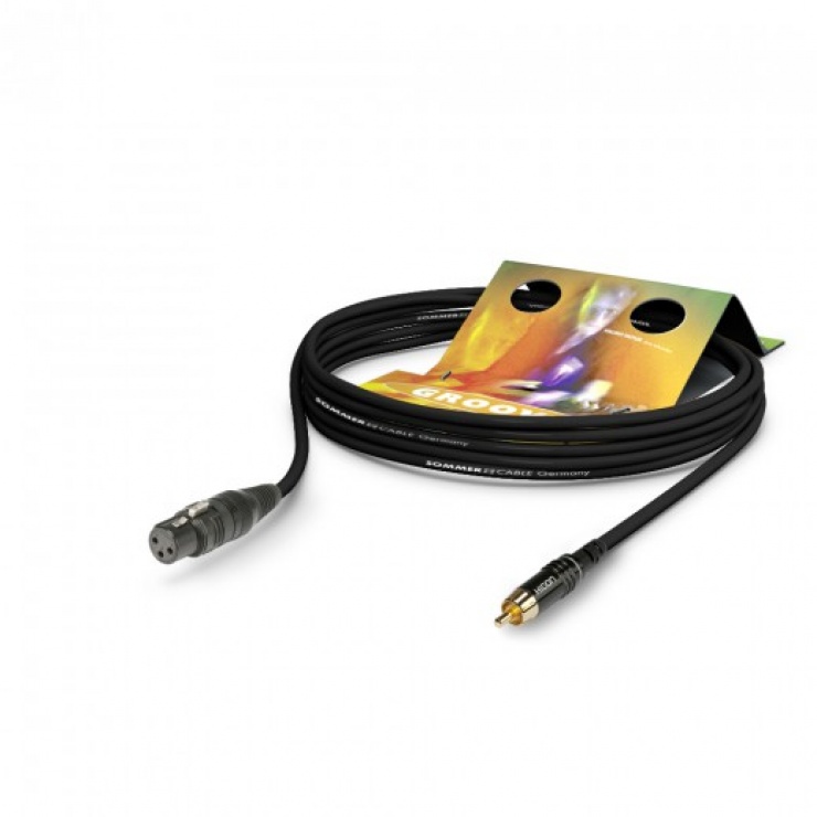 Imagine Cablu audio XLR 3 pini la RCA M-T 2.5m, Hicon TRH8-0250-SW