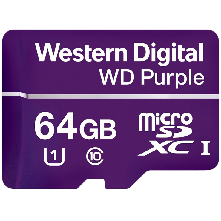 Imagine Card de memorie micro SDXC 64GB Clasa 10 Purple, Western Digital WDD064G1P0C