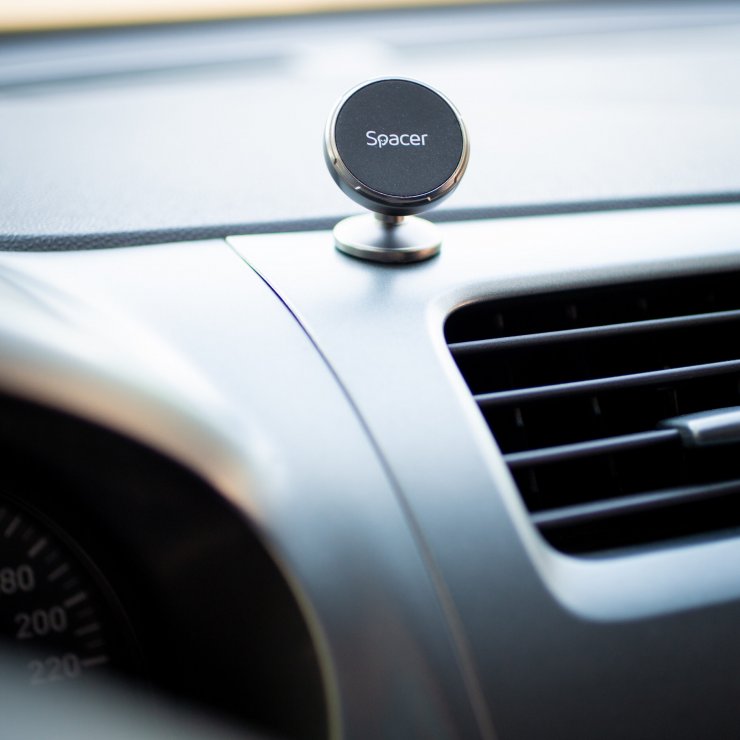 Imagine Suport auto magnetic pentru smartphone montare cu adeziv, Spacer SPCH-MAG-FIX-03