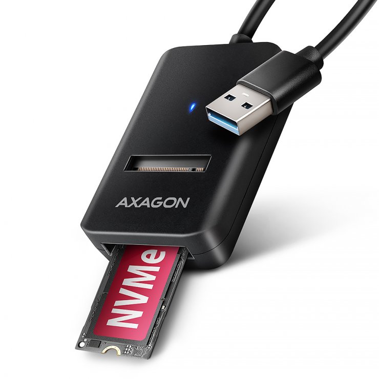 Imagine Adaptor USB 3.2 la M.2 NVMe/SATA, Axagon ADM2-AM