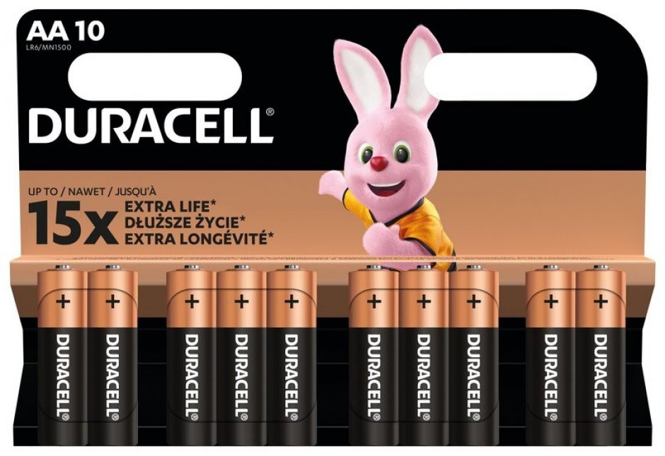 Imagine Set 10 buc baterie alcalina AA LR6, Duracell