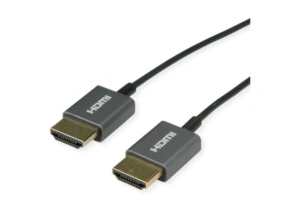 Imagine Cablu HDMI Ultra HD 8K60Hz Ultra Slim Negru 1.5m, Roline 11.04.5937