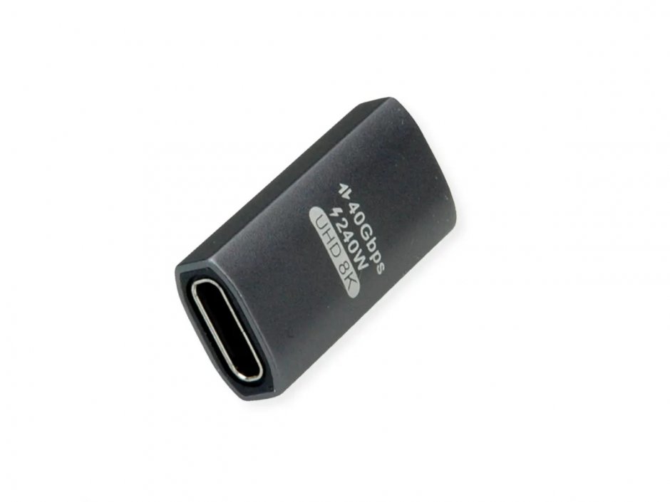 Imagine Adaptor USB 4 type C 240W unghi 90 grade T-M Aluminiu, Value 12.03.2933