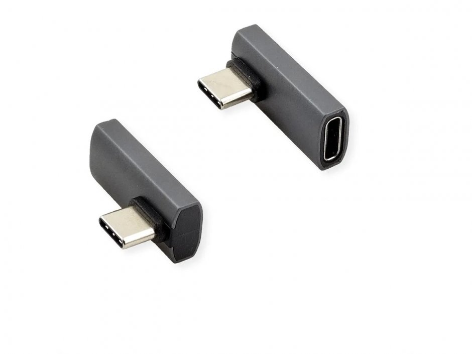 Imagine Adaptor USB 4 type C 240W unghi 90 grade T-M Aluminiu, Value 12.03.2933