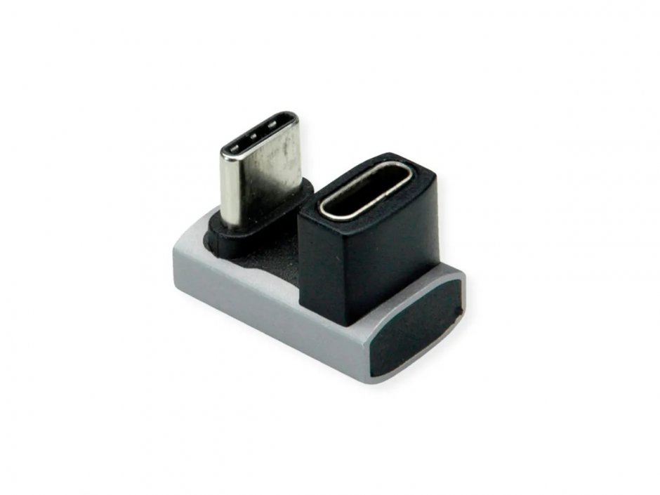 Imagine Adaptor USB 4 type C 240W unghi 90 grade U shape T-M Aluminiu, Value 12.03.2935