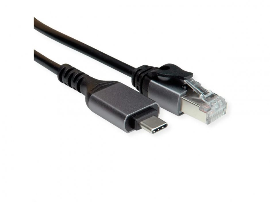 Imagine Cablu USB 3.2 Gen2 type C la Gigabit LAN RJ45 5m Negru, 12.99.1169