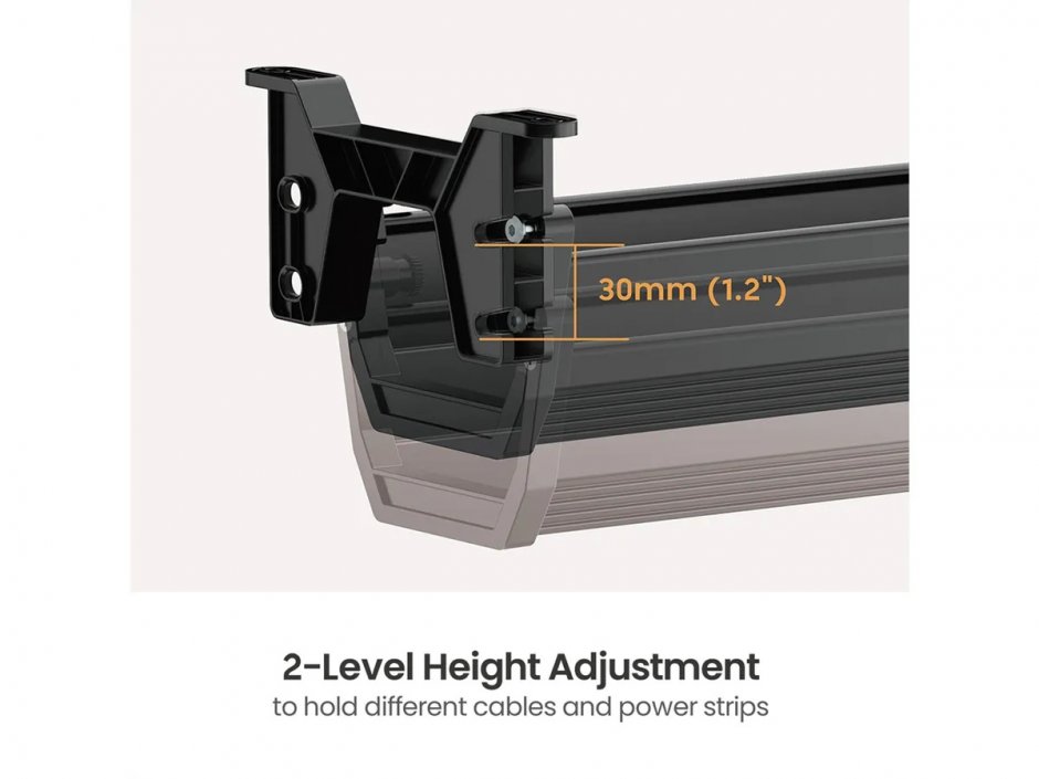 Imagine Organizator cabluri sub birou 44.9cm Negru , Roline 17.03.1306