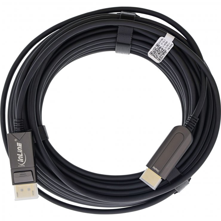 Imagine Cablu activ optic Displayport la HDMI 4K60Hz AOC T-T 25m, InLine IL17180D