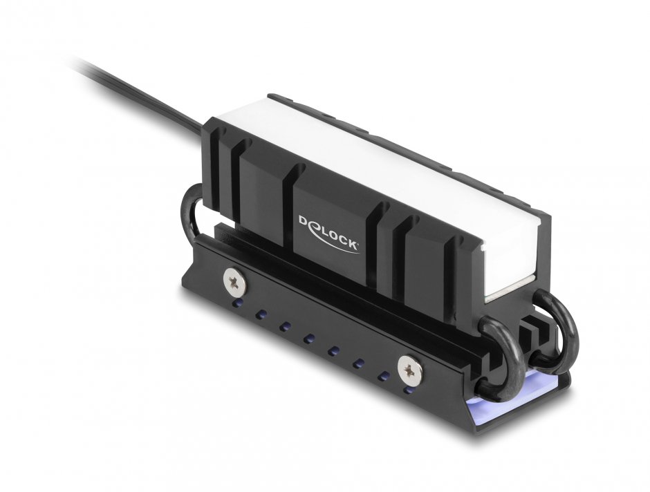 Imagine Radiator pentru SSD M.2 2280 cu RGB LED, Delock 18460