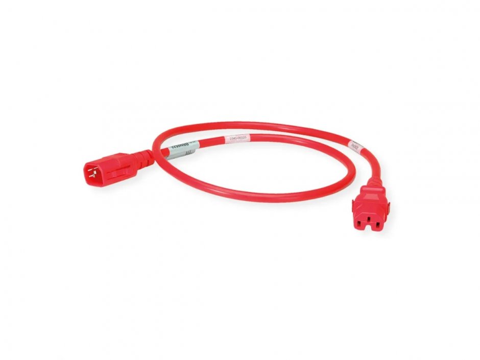 Imagine Cablu de alimentare TwyLock C14 - C15 10A Rosu 1m, Bachmann BRN0522