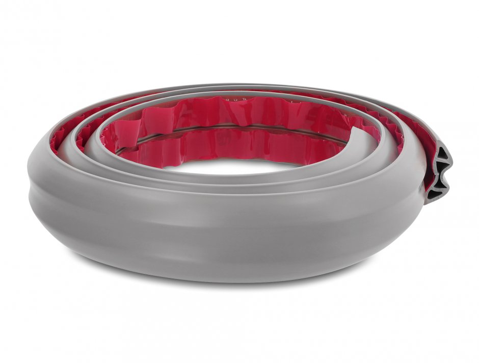 Imagine Canal cablu flexibil PVC cu adeziv 50x14 mm - lungime 2m Gri, Delock 20767