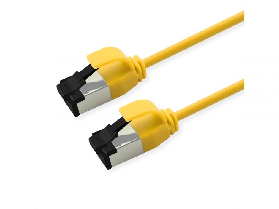 Imagine Cablu de retea RJ45 Slim U/FTP Cat. 8.1 (Class I) LSOH 1m Galben, Roline 21.15.3233