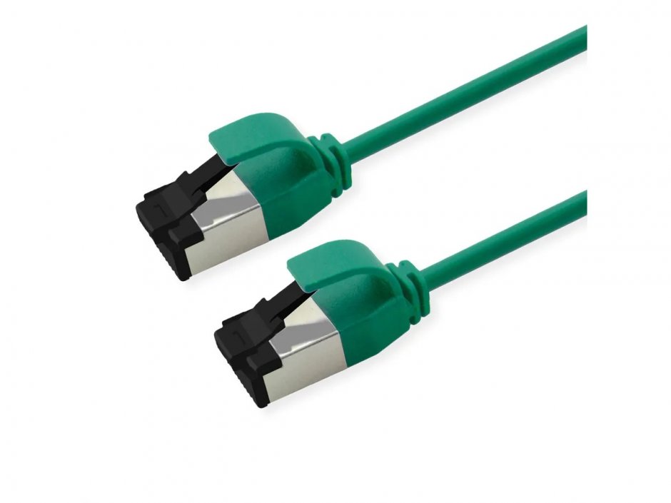 Imagine Cablu de retea RJ45 Slim U/FTP Cat. 8.1 (Class I) LSOH 1m Verde, Roline 21.15.3243