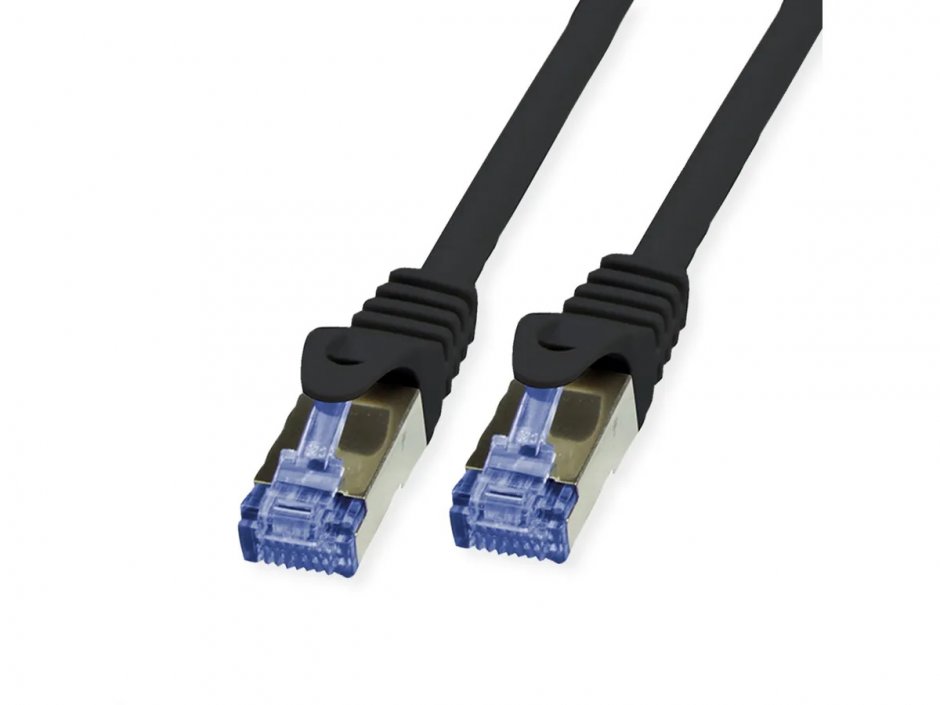 Imagine Cablu de retea RJ45 exterior Cat.6A S/FTP (PiMF) LSOH 30m Negru, Value 21.99.0721