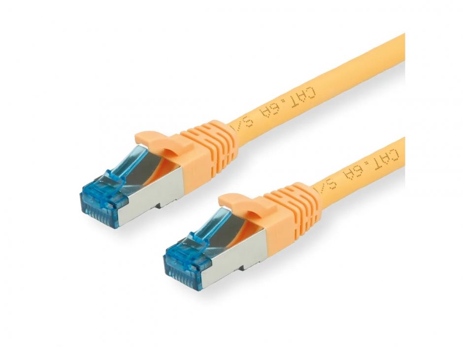 Imagine Cablu de retea RJ45 cat.6A LSOH Galben 0.15m, Value 21.99.1981