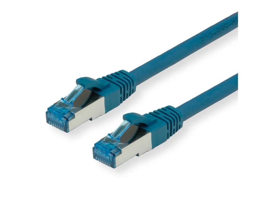 Imagine Cablu de retea RJ45 cat.6A LSOH Albastru 0.15m, Value 21.99.1983