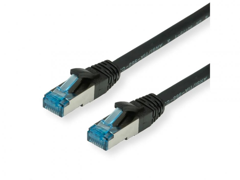 Imagine Cablu de retea RJ45 cat.6A LSOH Negru 0.15m, Value 21.99.1984