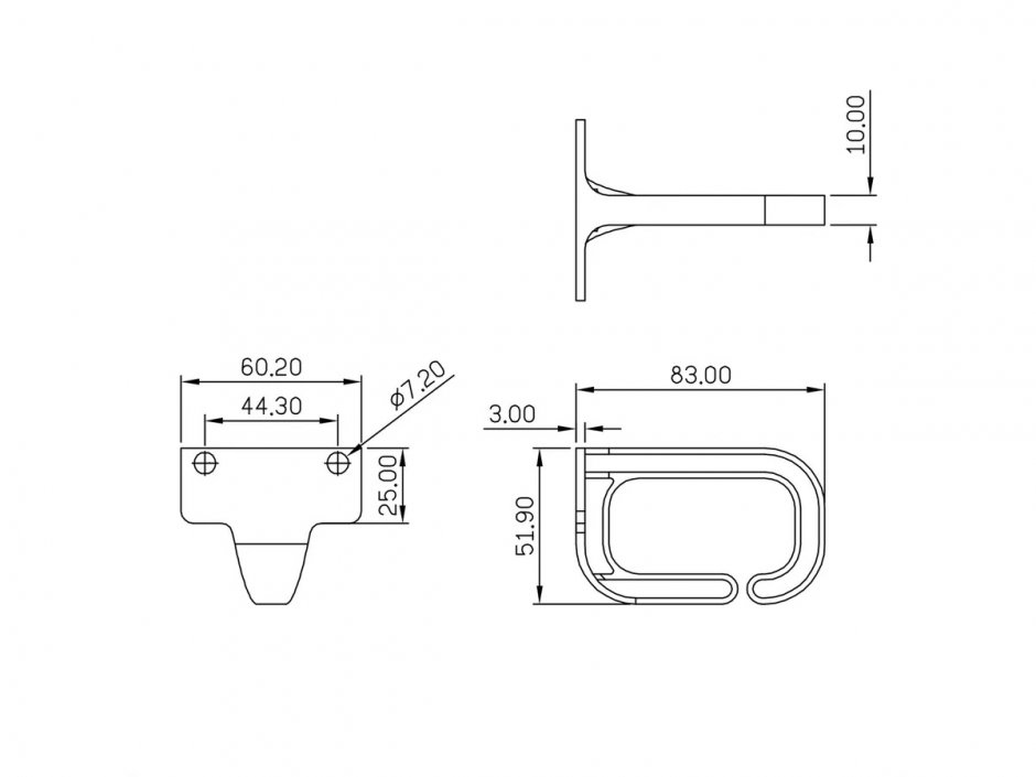 Imagine Organizator cabluri 40x80mm pentru cabinet 19", Value 26.99.0323