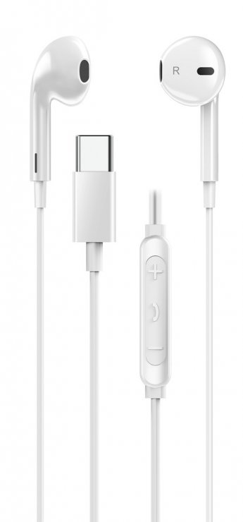 Imagine Casti intraauriculare cu fir USB-C Alb, Genius HS-M365