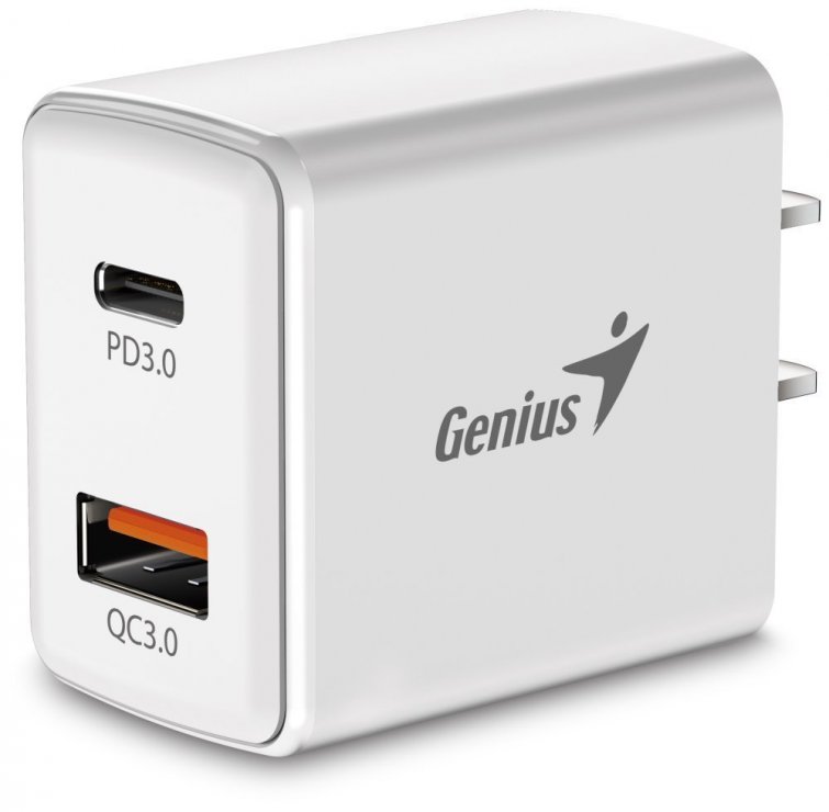Imagine Incarcator priza Quick Charge 1 x USB-A + 1 x USB-C 20W + cablu 1m, Genius