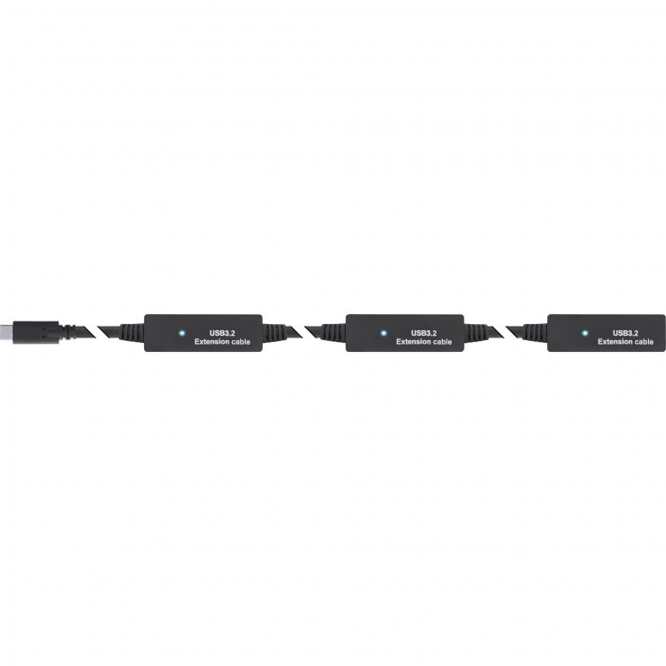Imagine Cablu prelungitor activ USB 3.2 Gen1 T-M 15m, InLine IL35656C