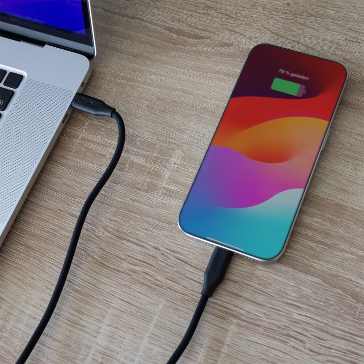 Imagine Cablu USB 2.0 type C fast charging silicon 100W Negru 2m, InLine IL35892