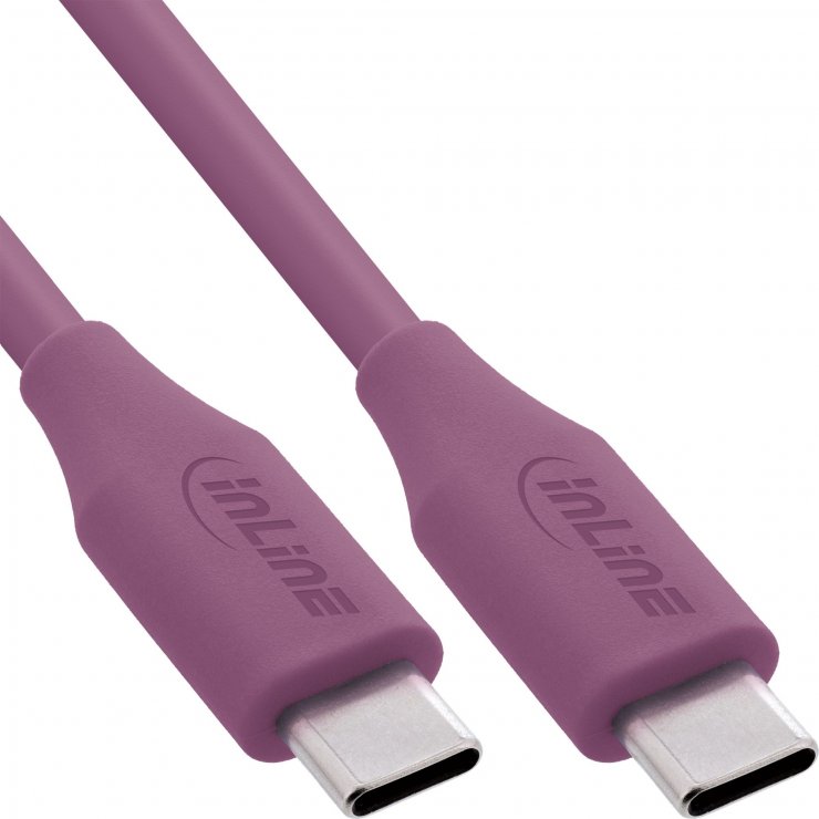 Imagine Cablu USB 2.0 type C fast charging silicon 100W Mov 1m, InLine IL35891P