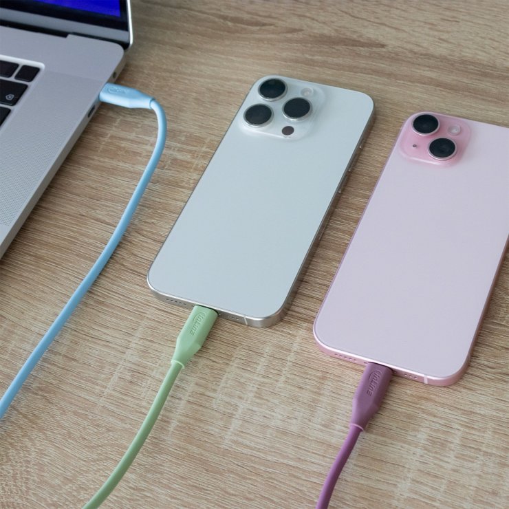 Imagine Cablu USB 2.0 type C fast charging silicon 100W Verde 1m, InLine IL35891G