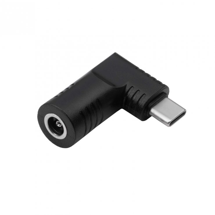 Imagine Adaptor USB type C la DC 5.5 x 3.0 mm + pin 65W T-M, Akyga AK-ND-D09