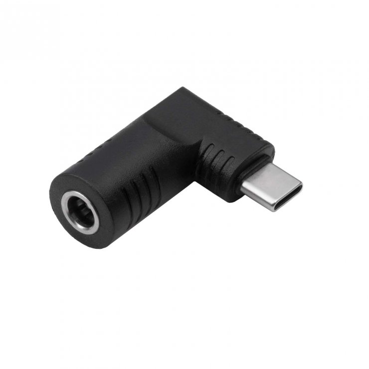 Imagine Adaptor USB type C la DC 5.5 x 1.7mm 65W T-M, Akyga AK-ND-D08