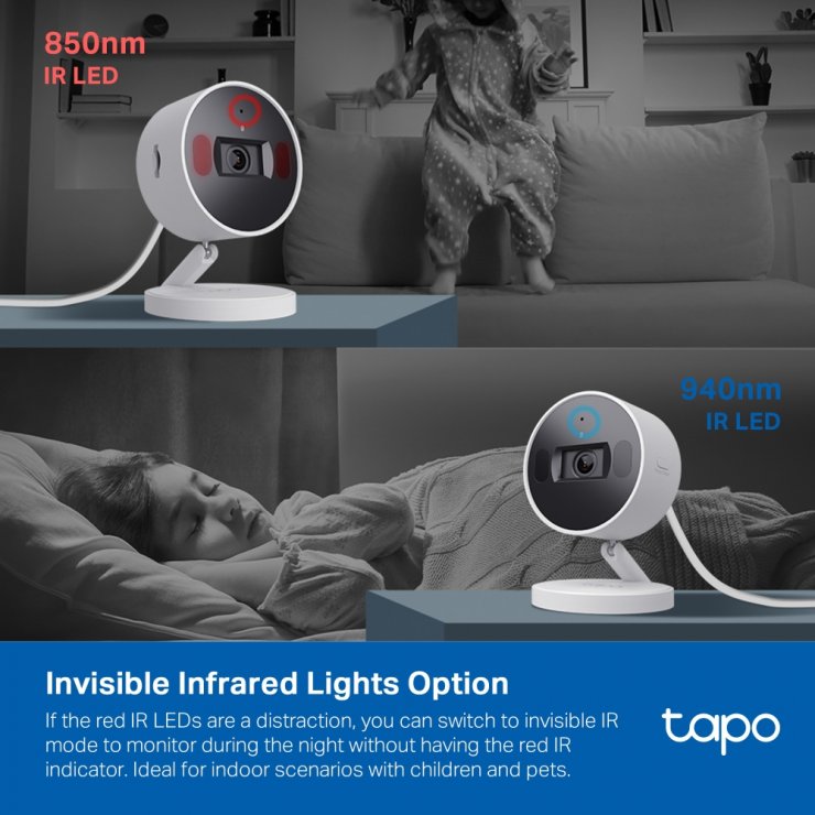 Imagine Camera wireless IP 2K QHD interior, TP-LINK TAPO C125