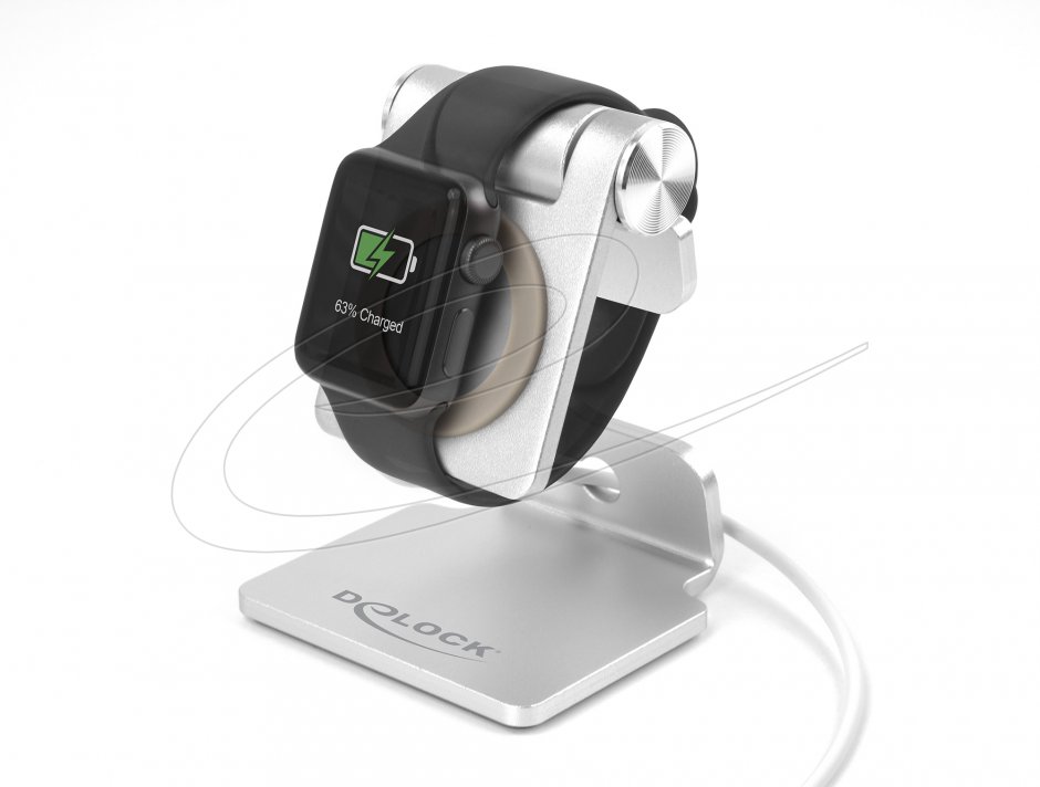 Imagine Suport ajustabil de birou pentru smartwatch Argintiu, Delock 18428