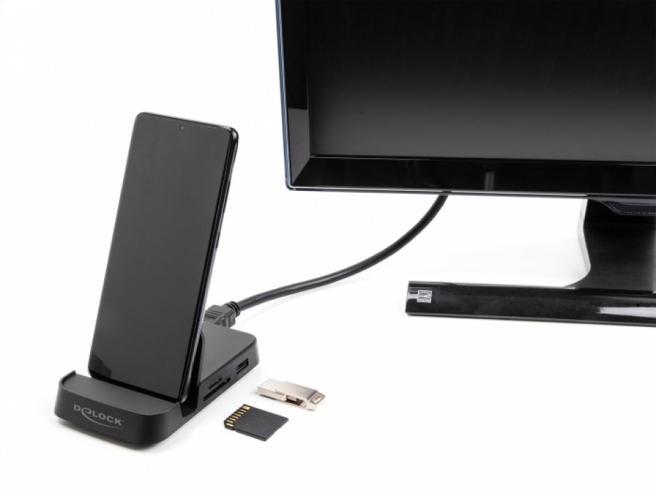 Imagine Docking station USB type C la HDMI / USB / Hub / SD / Micro SD, Delock 88018