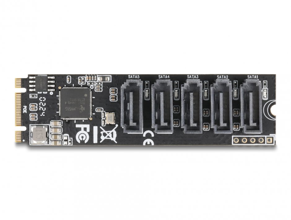 Imagine Adaptor M.2 2280 Key B+M la 5 x SATA, Delock 64241