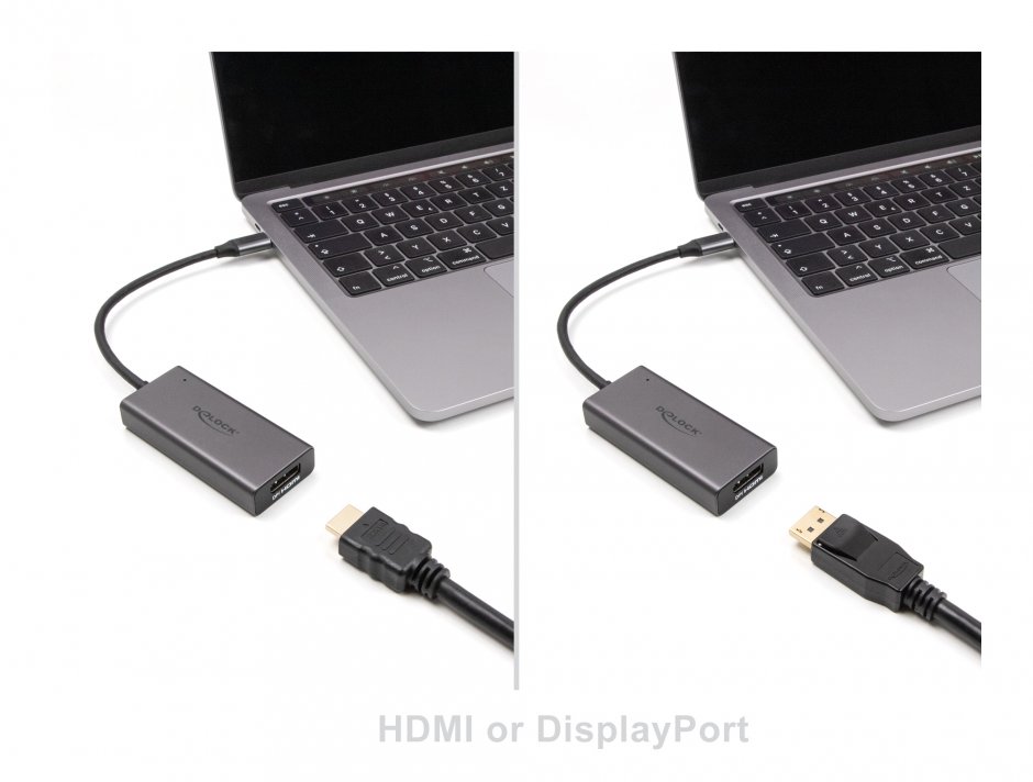Imagine Adaptor USB Type C la combo HDMI/DisplayPort 8K, Delock 64316