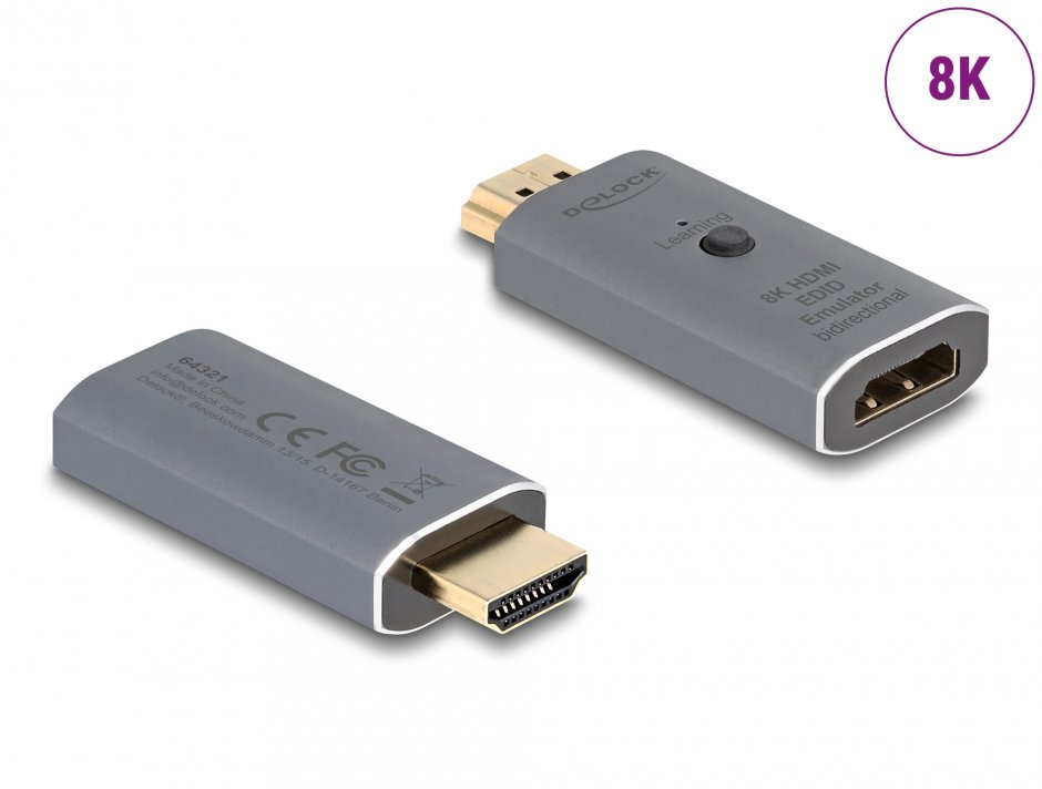 Imagine Emulator HDMI EDID Emulator 8K60Hz bidirectional, Delock 64321