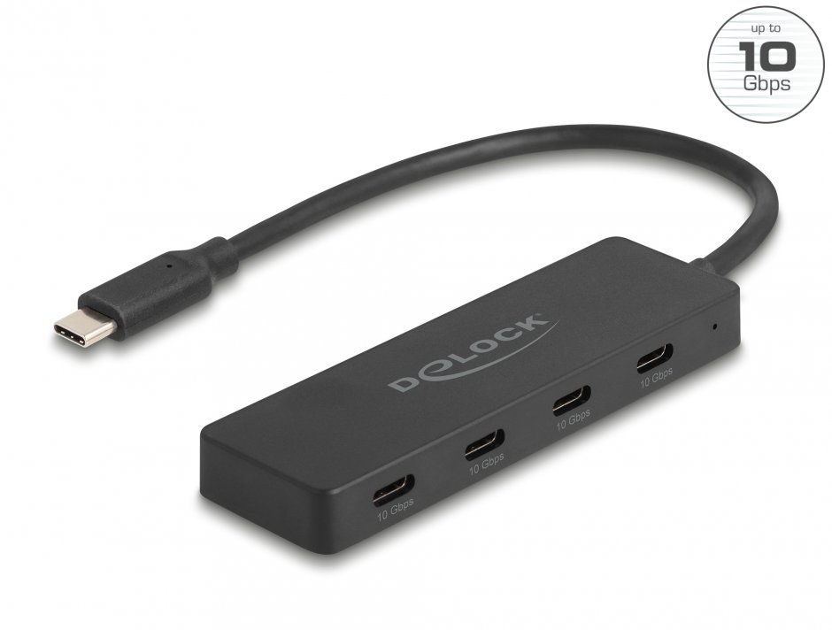 Imagine HUB USB type C 10Gbps la 4 x USB type C, Delock 64322