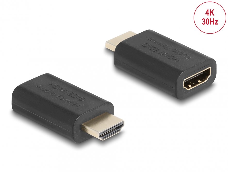 Imagine Emulator HDMI 4K30Hz EDID pentru Surround Sound, Delock 64325