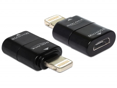 Imagine Adaptor Lightning 8 pini la micro USB-B T-M, Delock 65492