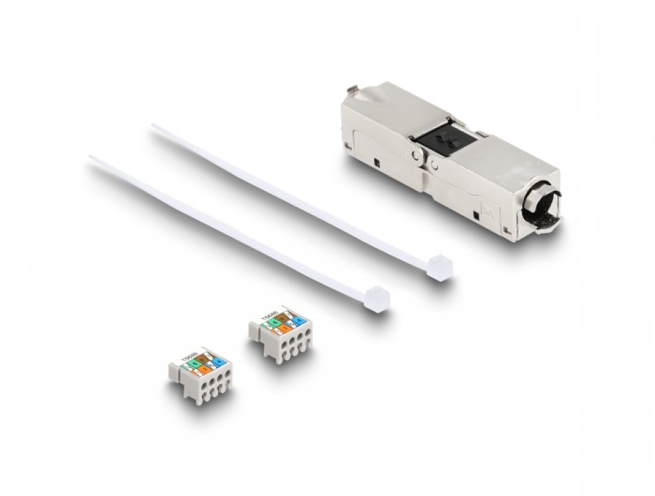 Imagine Cupla de retea RJ45 cat.6A LSA IP68 waterproof si rezistenta la praf, Delock 67045