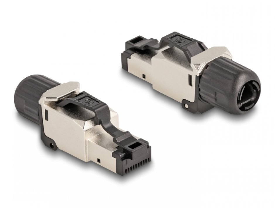 Imagine Conector de ansamblat RJ45 cat 6A ecranat, Delock 86016