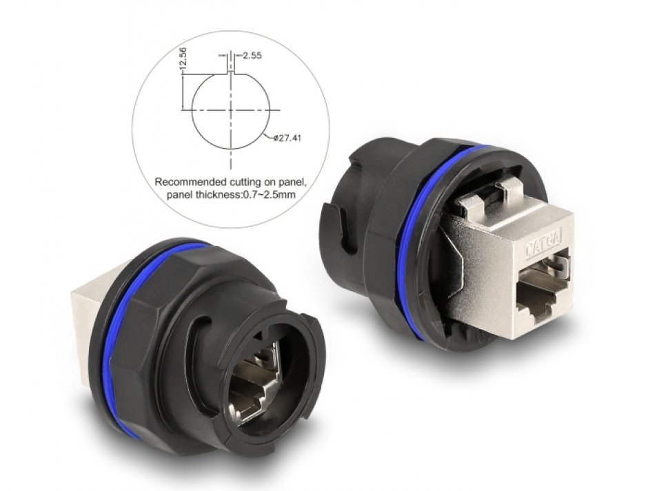 Imagine Cupla ecranata RJ45 Cat.6A, Delock 67048