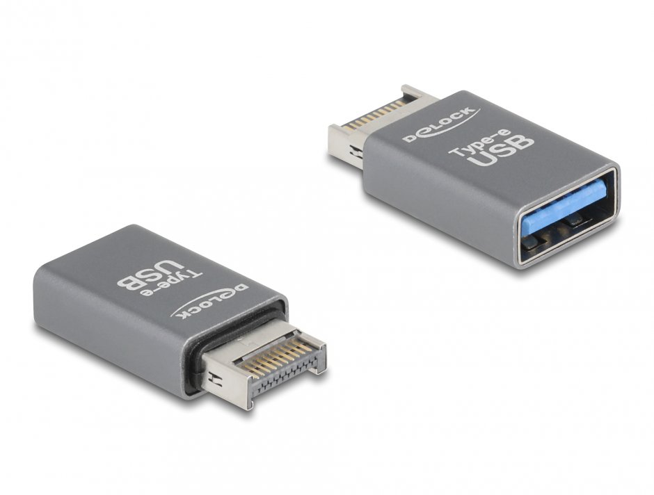 Imagine Adaptor metalic USB 3.2 Type E Key A la USB-A T-M, Delock 67230