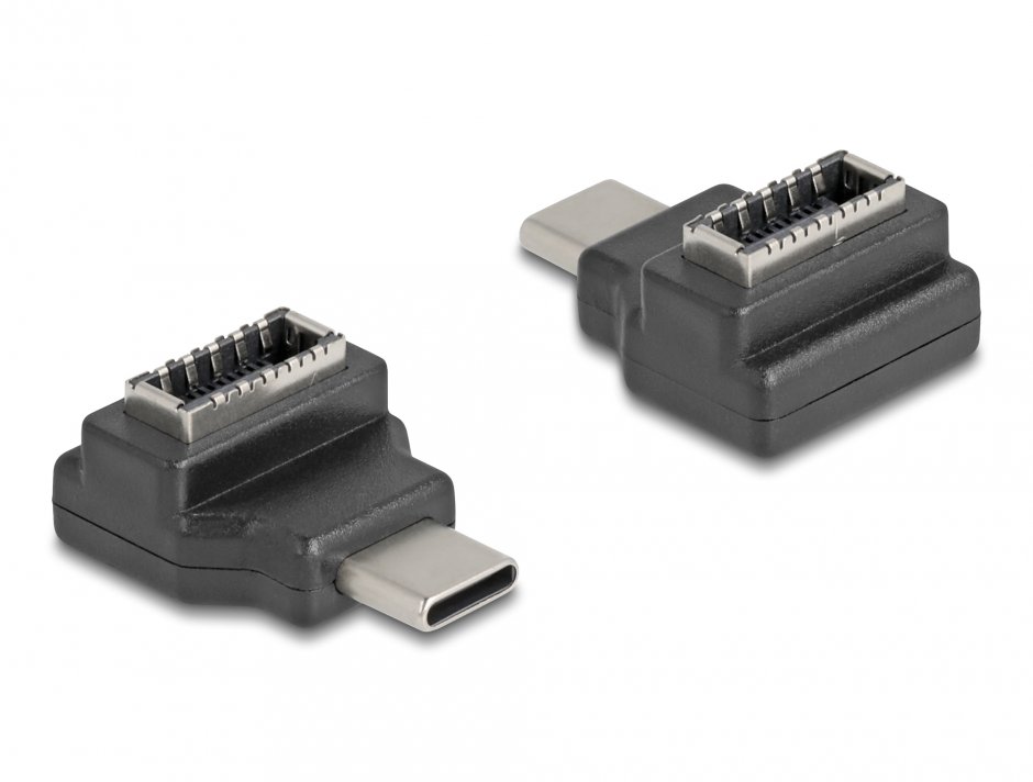 Imagine Adaptor USB 3.2 type C la Type E Key A T-M unghi, Delock 67235