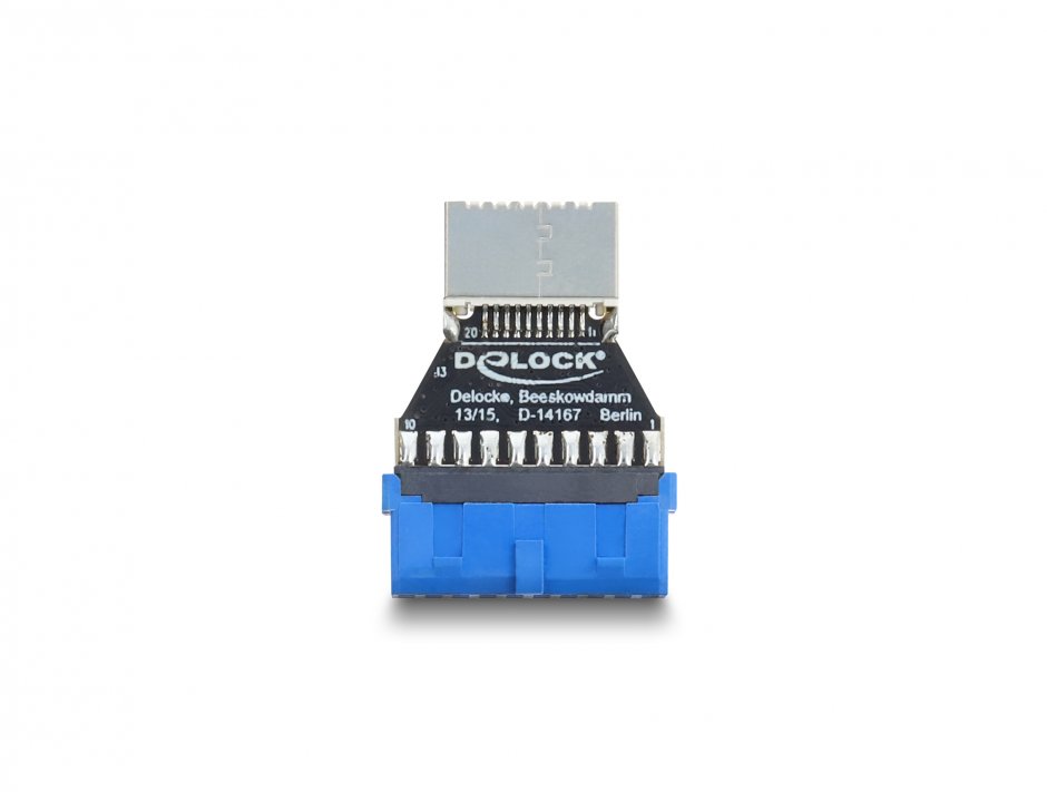 Imagine Adaptor USB 5 Gbps 20 pini header la USB Type E Key B M-M, Delock 67344